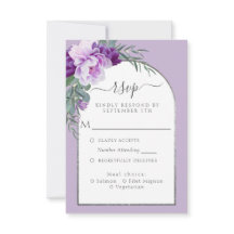 Elegant Paars Floral Foliage Silver Arch Wedding