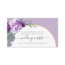 Elegant Paars Floral Gold Arch Weddenschap Website