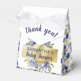 Elegant Paars Floral Gold Baby shower Bedankdoosjes