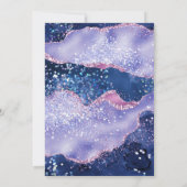 ELEGANT PAARS FLORAL NAVY WEDING KAART (Achterkant)