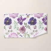 Elegant Paars Floral Pattern Bathroom Towel set Bad Handdoek (Handdoek)