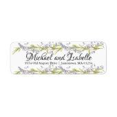 Elegant Paars Floral Return Address Labels (Voorkant)