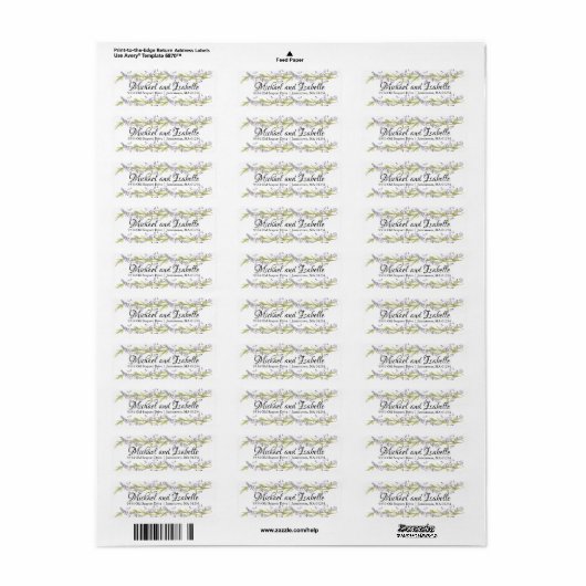 Elegant Paars Floral Return Address Labels (Full Sheet)