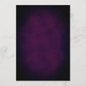 Elegant Paars Floral Rustic Script Wedding Kaart (Achterkant)