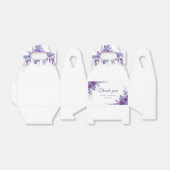 Elegant Paars Floral Rustic Wedding Bedankdoosjes (Uitgevouwen)