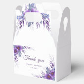 Elegant Paars Floral Rustic Wedding Bedankdoosjes (Geopend)