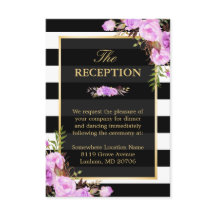 Elegant Paars Floral Stripes Weddenschap