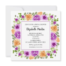 Elegant Paars Floral Vrijgezellenfeest