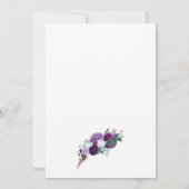 Elegant Paars Floral Vrijgezellenfeest Kaart (Achterkant)