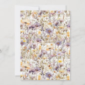 Elegant Paars Floral Wedding Rehearsal Dinner Kaart (Achterkant)