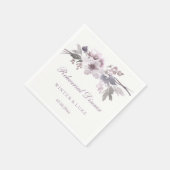 Elegant Paars Floral Wedding Rehearsal Dinner Servetten (Hoek)