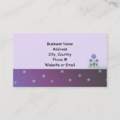 Elegant Paars Flower Business Design Visitekaartje (Achterkant)
