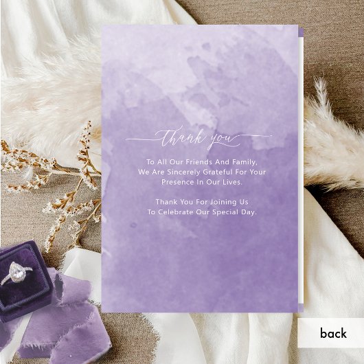 Elegant Paars Folded Wedding Ceremony Program