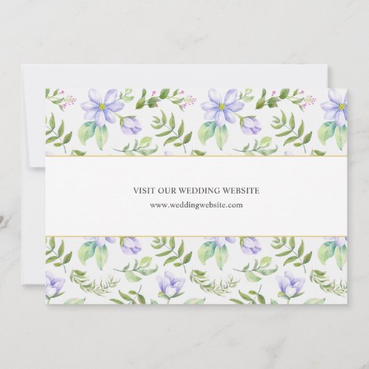 Elegant Paars Garden Wedding Save the Date Photo (Achterkant)