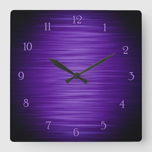 Elegant paars gearceerde wandklok (Voorkant)