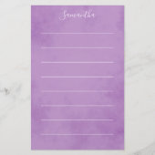 Elegant Paars gelinkt Briefpapier (Voorkant)