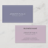 Elegant Paars gewoon modern Visitekaartje (Voorkant / Achterkant)