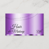 Elegant Paars Glamoureus met Initialen Stijlvol Visitekaartje (Voorkant)