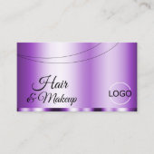 Elegant Paars glamoureus met Logo Professional Visitekaartje (Voorkant)