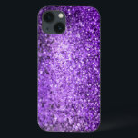 Elegant Paars Glitter & Diamonds iPhone 13 Hoesje<br><div class="desc">Elegant paars glitter en sparken.</div>
