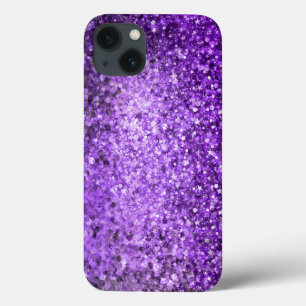Elegant Paars Glitter & Diamonds iPhone 13 Hoesje