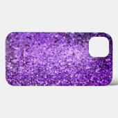 Elegant Paars Glitter & Diamonds Case-Mate iPhone Case (Achterkant (horizontaal))