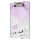 Elegant paars glitter lippen marmer make-up kunste klembord (Links)