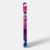 Elegant Paars Glitter Monogram Case-Mate iPhone Case (Achterkant / Links)