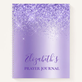 Elegant Paars Glitter Prayer Journal Notitieboek
