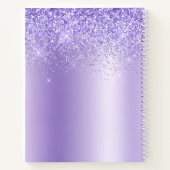 Elegant Paars Glitter Prayer Journal Notitieboek (Achterkant)