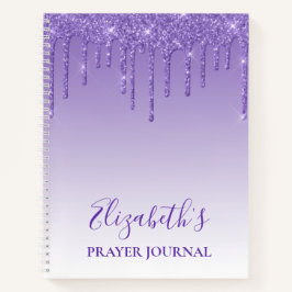 Elegant Paars Glitter Prayer Journal Notitieboek