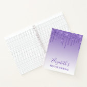 Elegant Paars Glitter Prayer Journal Notitieboek (Binnen)