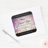Elegant Paars Glitter Product Packaging Labels (Envelop)