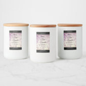 Elegant Paars Glitter Product Packaging Labels Voedselcontainer Etiket (Flessen)