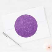 Elegant Paars Glitter Ronde Sticker (Envelop)