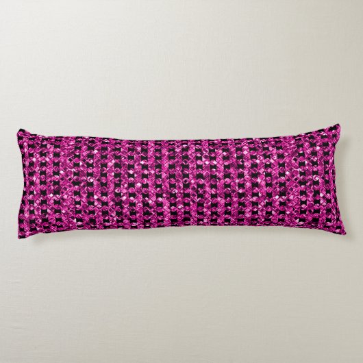 Elegant Paars glitter Sparkle Glam Bedding Lichaamskussen (Achterkant)