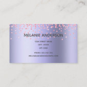 Elegant Paars Glitter Visitekaartje (Achterkant)