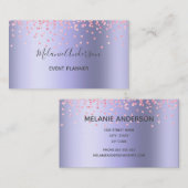 Elegant Paars Glitter Visitekaartje (Voorkant / Achterkant)