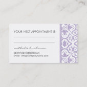 Elegant Paars Glitter Visitekaartjes Afsprakenkaartje (Achterkant)