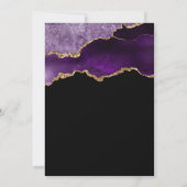 Elegant Paars Gold Agate 80th Birthday Kaart (Achterkant)