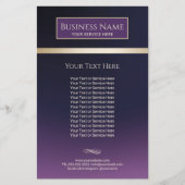 Elegant Paars & Gold Beauty Salon & Spa Flyer (Voorkant)