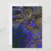 Elegant Paars Gold Black Agate Marble Wedding Kaart (Achterkant)