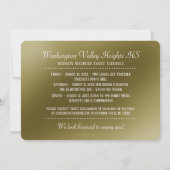Elegant Paars|Gold Class Reunion Invitation Kaart (Achterkant)
