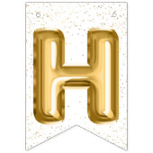 Elegant Paars Gold Dress Birthday Vlaggetjes (Tweede vlag)