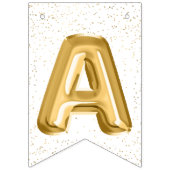 Elegant Paars Gold Dress Birthday Vlaggetjes (Derde vlag)