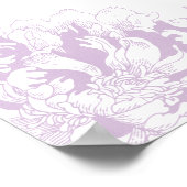 Elegant Paars Gold Floral Peony Wedding Seating Se Poster (Hoek)