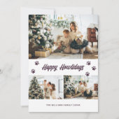 Elegant Paars Gold Happy Howlidays Foto Feestdagenkaart (Voorkant)