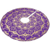 Elegant Paars Gold Mandala met kerstmis Kerstboom Rok (Gekanteld)