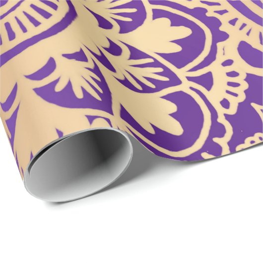 Elegant Paars Gold Mandala Pattern Cadeaupapier (Rol Hoek)