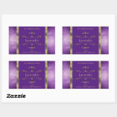 Elegant Paars Gold Product Labels Glitter Borders (Vel)